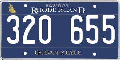RI license plate 320655