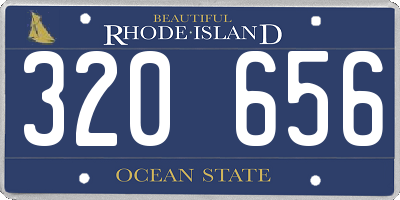 RI license plate 320656