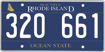 RI license plate 320661