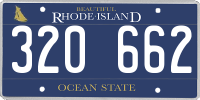 RI license plate 320662