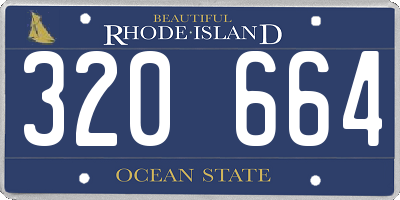 RI license plate 320664