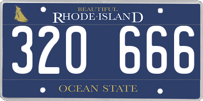 RI license plate 320666