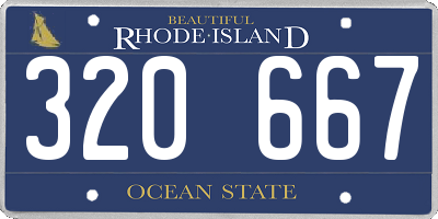RI license plate 320667