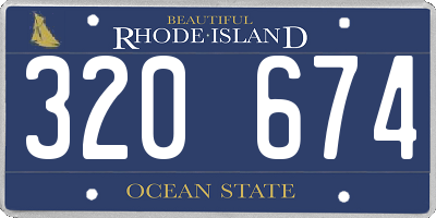 RI license plate 320674