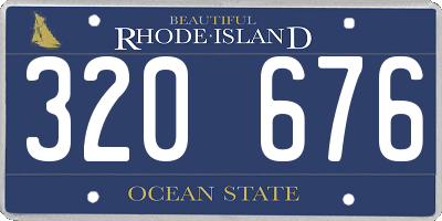 RI license plate 320676
