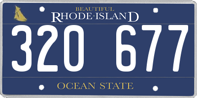 RI license plate 320677