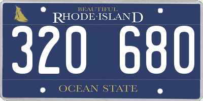 RI license plate 320680