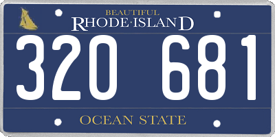 RI license plate 320681