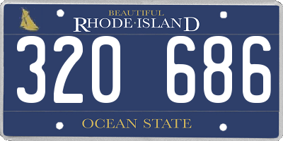 RI license plate 320686
