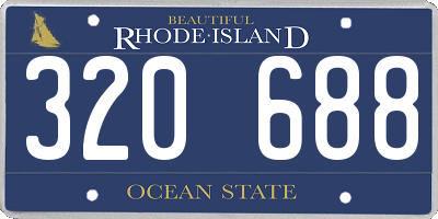 RI license plate 320688