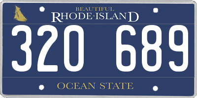 RI license plate 320689