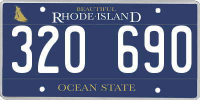 RI license plate 320690