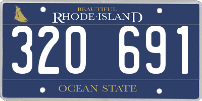 RI license plate 320691