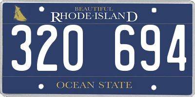 RI license plate 320694