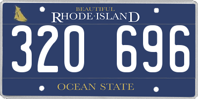 RI license plate 320696