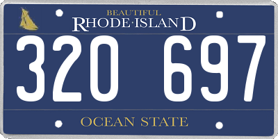 RI license plate 320697