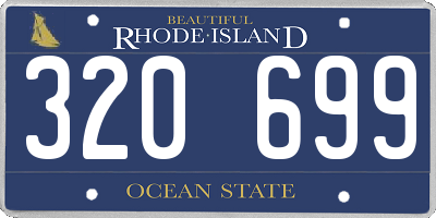 RI license plate 320699