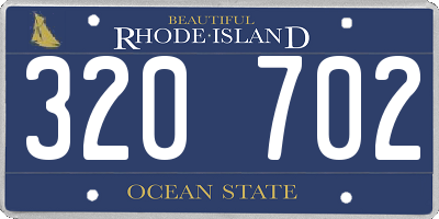 RI license plate 320702