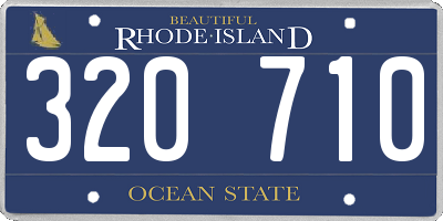 RI license plate 320710
