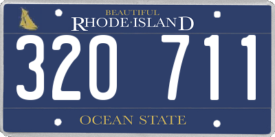 RI license plate 320711