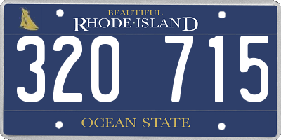 RI license plate 320715