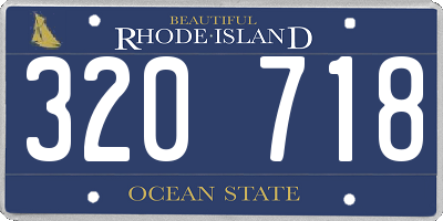RI license plate 320718