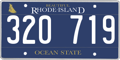 RI license plate 320719