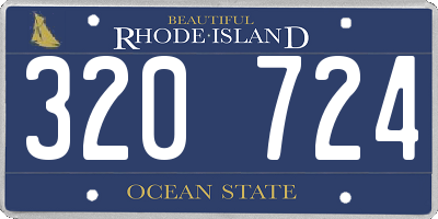 RI license plate 320724