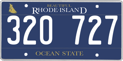 RI license plate 320727