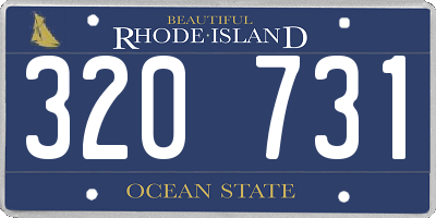 RI license plate 320731