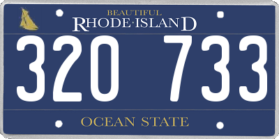 RI license plate 320733