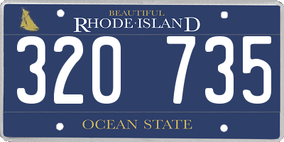 RI license plate 320735
