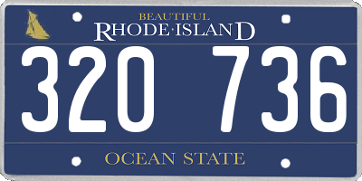 RI license plate 320736