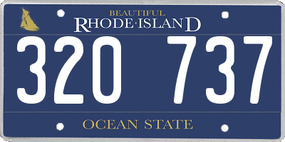 RI license plate 320737