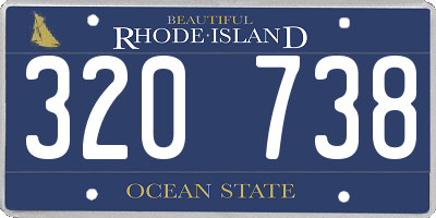 RI license plate 320738