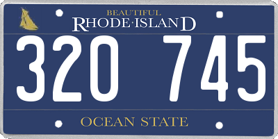 RI license plate 320745