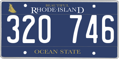 RI license plate 320746