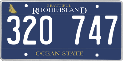 RI license plate 320747