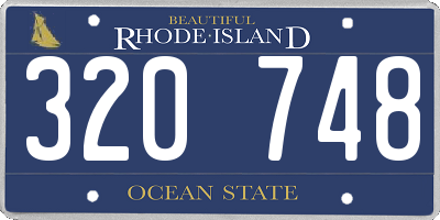 RI license plate 320748