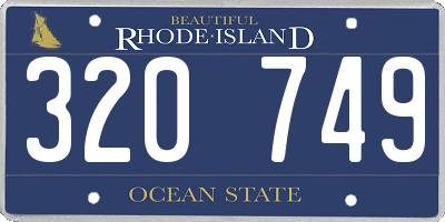 RI license plate 320749