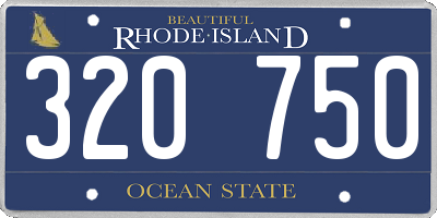 RI license plate 320750
