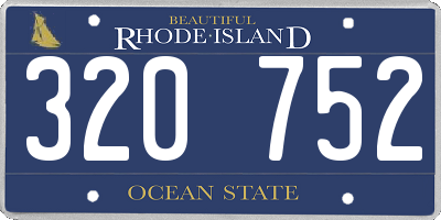RI license plate 320752