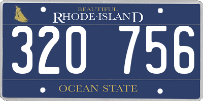 RI license plate 320756