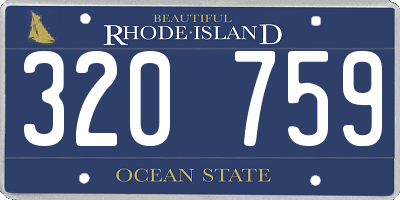 RI license plate 320759