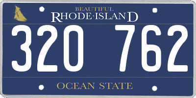RI license plate 320762