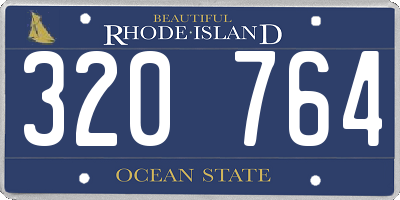 RI license plate 320764
