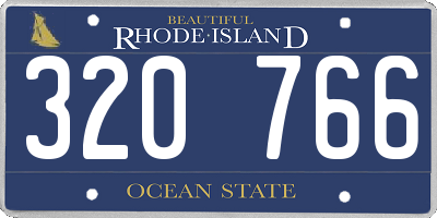 RI license plate 320766