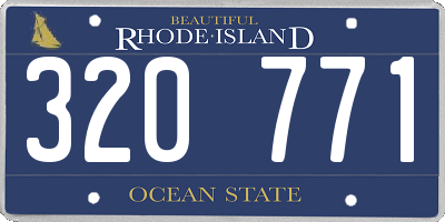RI license plate 320771