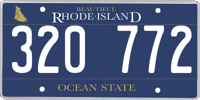 RI license plate 320772