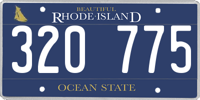 RI license plate 320775